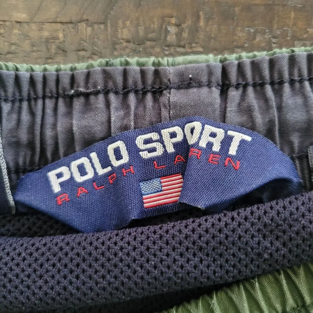 Polo Sport Ralph Lauren Men's XL Green Swimming Trunks Elastic Waist Shorts